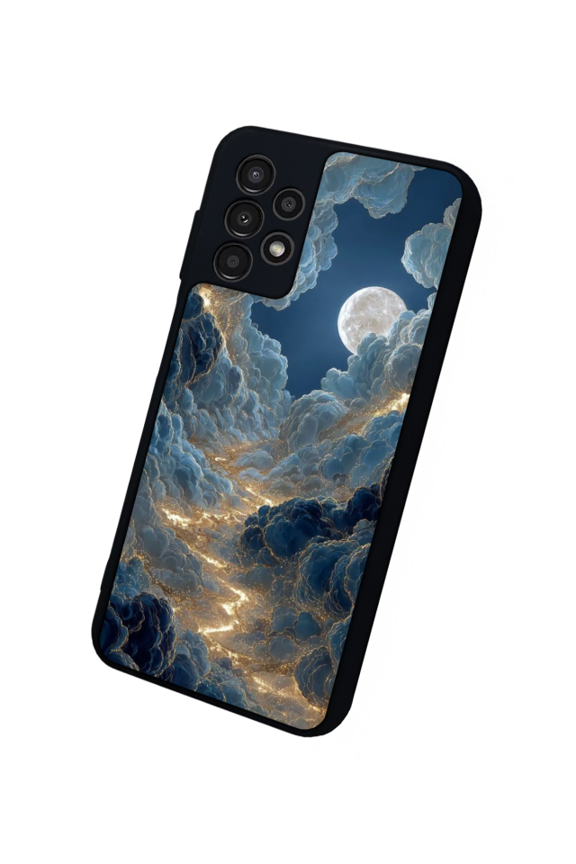 Samsung Galaxy A13 Uyumlu Ay Tasarımlı Glossy Premium Kılıf