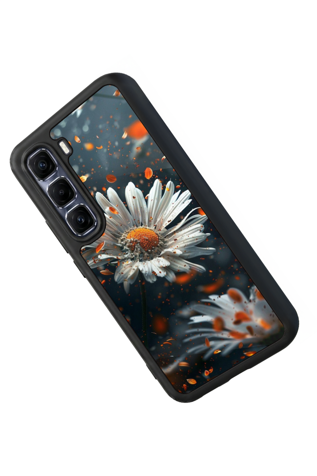 Infinix Hot 60 Pro Plus Uyumlu Cicek Tasarımlı Glossy Premium Kılıf