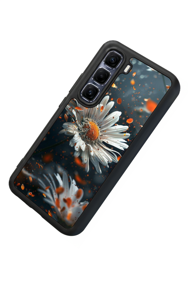 Infinix Hot 60 Pro Plus Uyumlu Cicek Tasarımlı Glossy Premium Kılıf