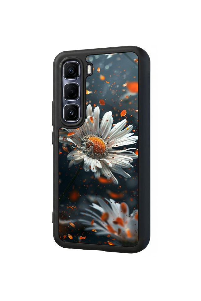 Infinix Hot 60 Pro Plus Uyumlu Cicek Tasarımlı Glossy Premium Kılıf