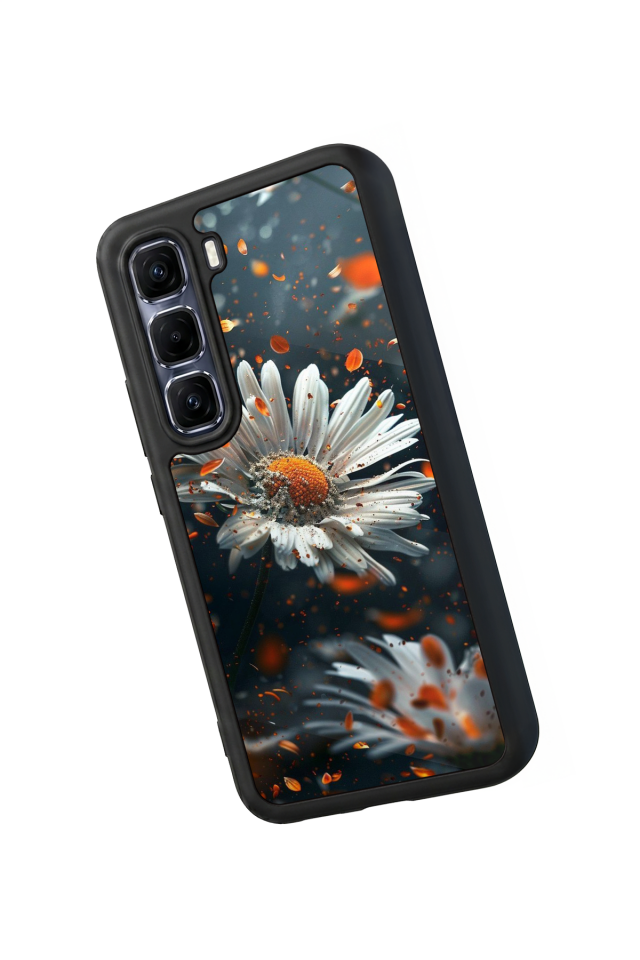 Infinix Hot 60 Pro Plus Uyumlu Cicek Tasarımlı Glossy Premium Kılıf