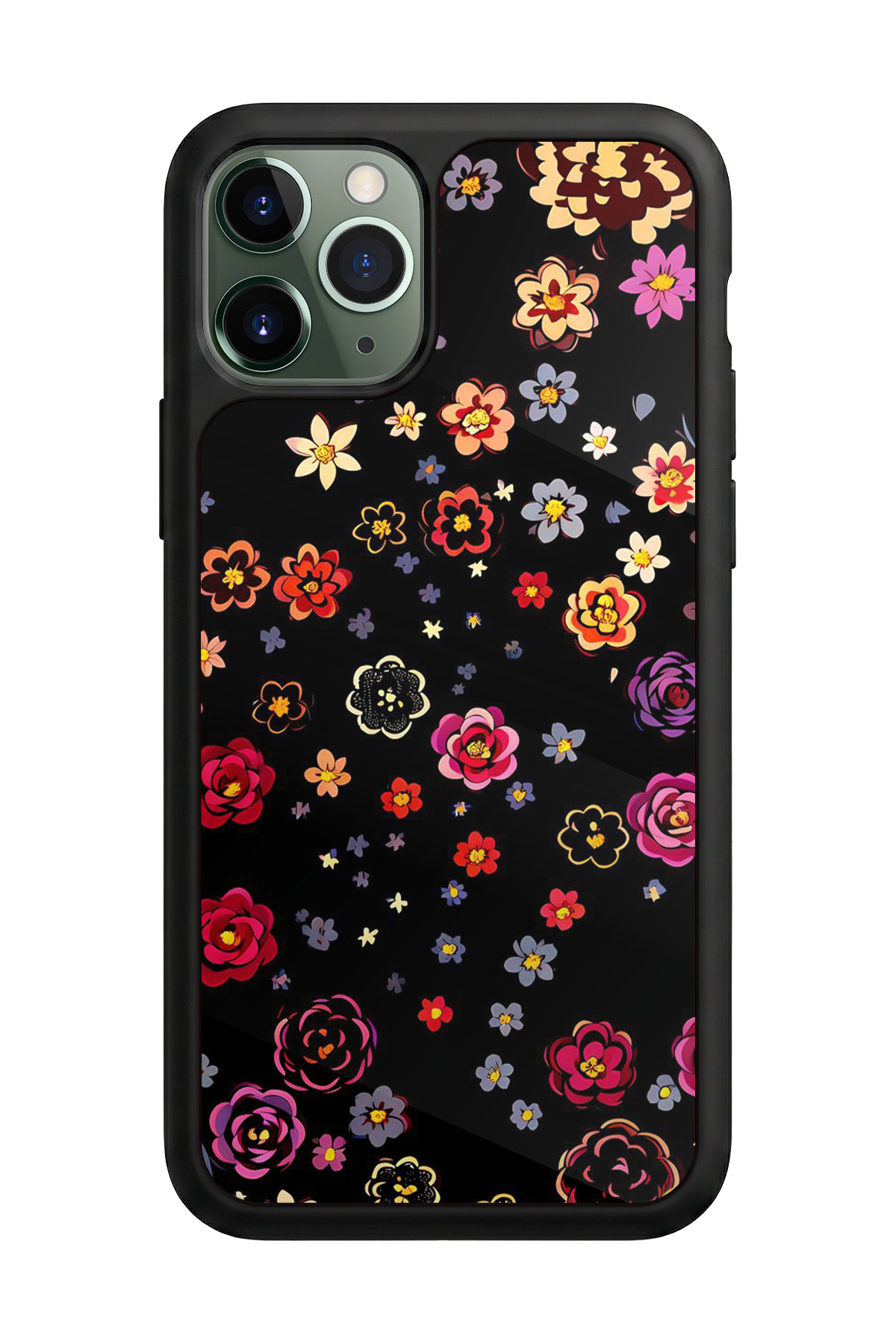 iPhone 11 Pro Uyumlu Floral Tasarımlı Glossy Premium Kılıf