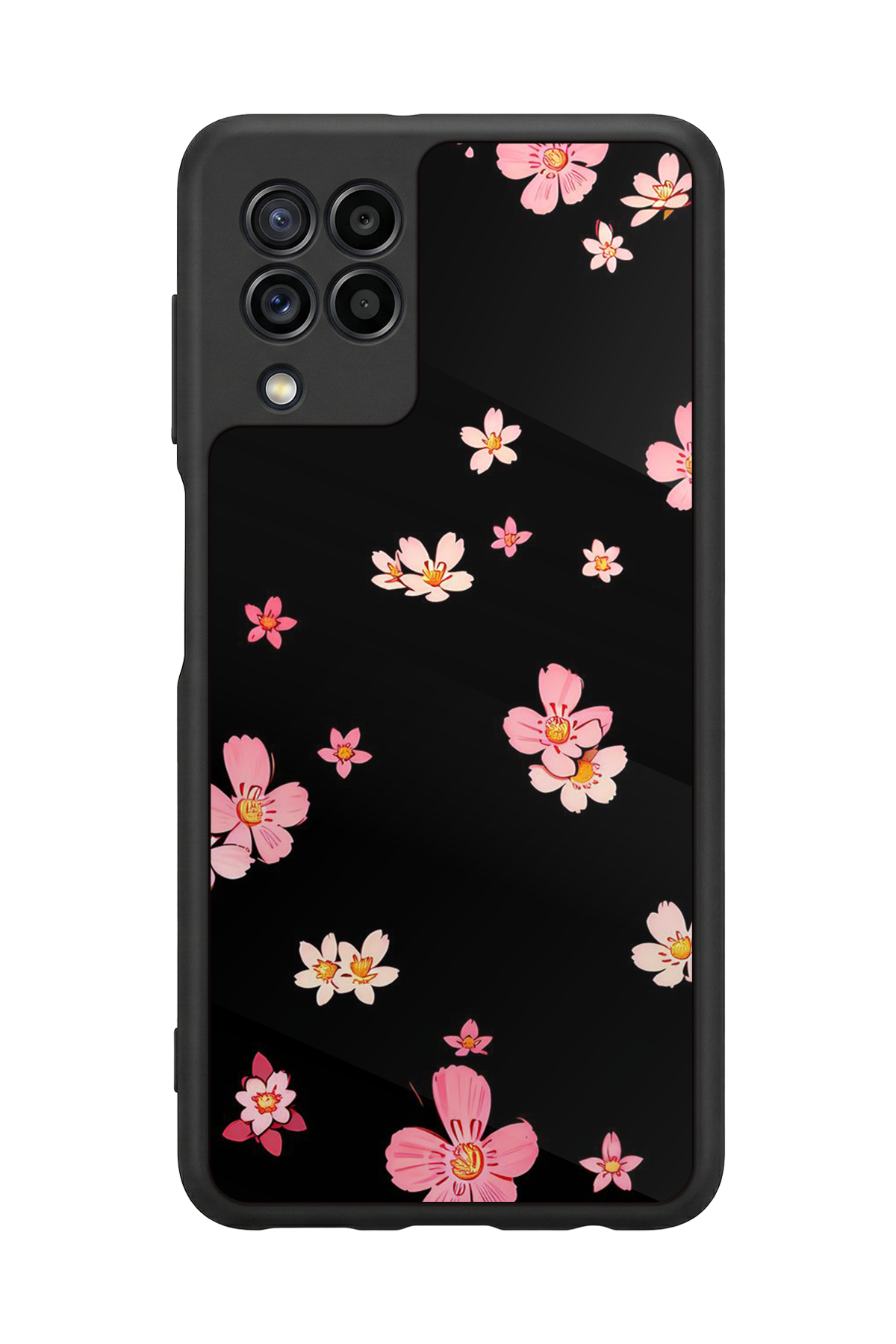 Samsung Galaxy M22 Uyumlu Floral Tasarımlı Glossy Premium Kılıf