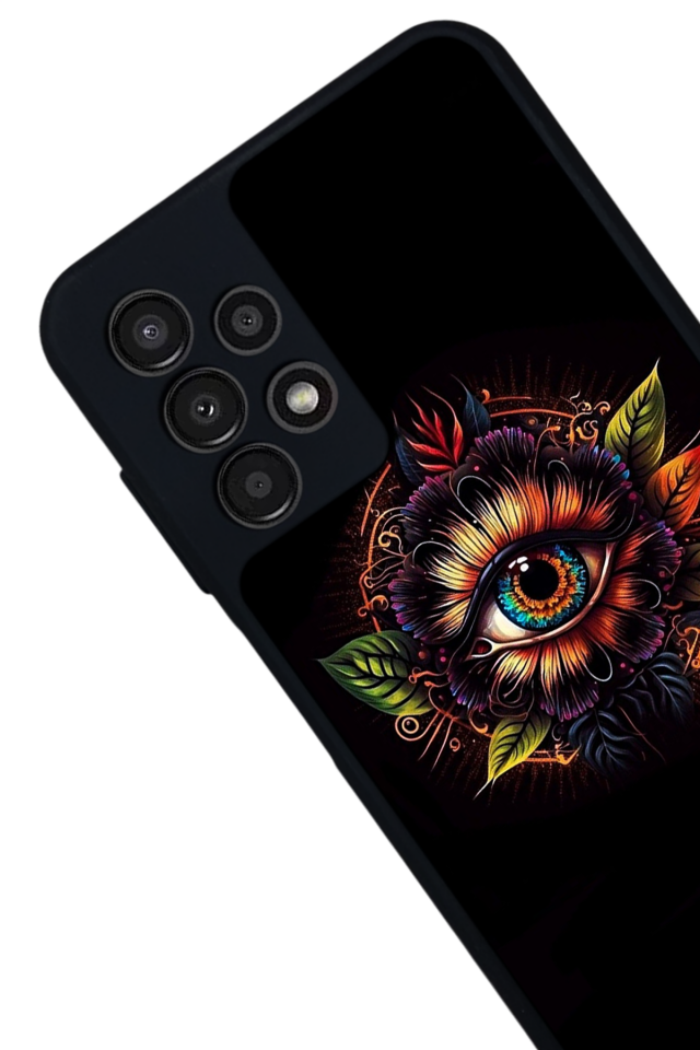 Samsung Galaxy A13 Uyumlu Göz Tasarımlı Glossy Premium Kılıf