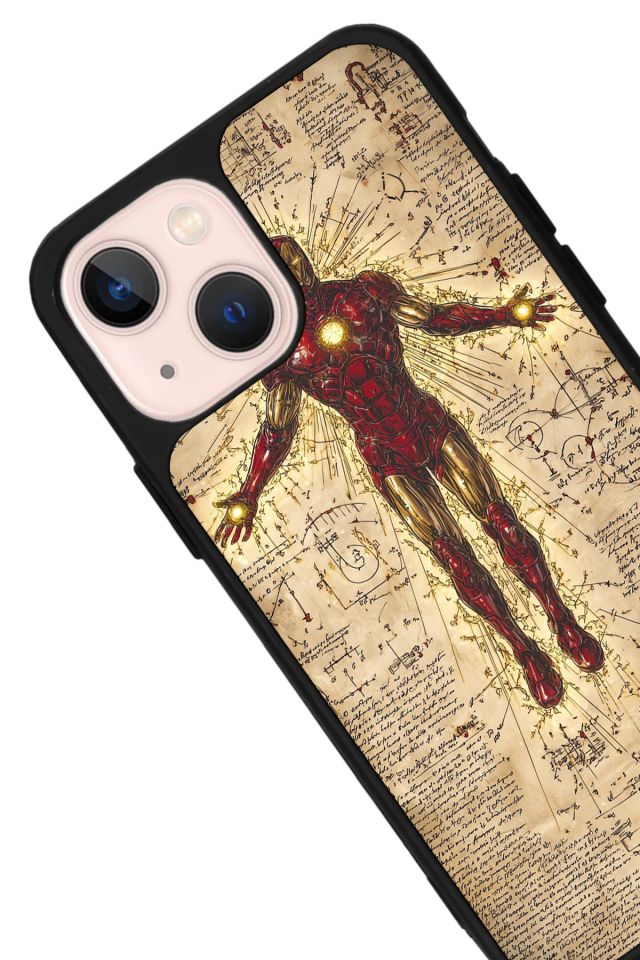 iPhone 13/14 Uyumlu Iron Man ( Demir Adam ) Tasarımlı Glossy Premium Kılıf