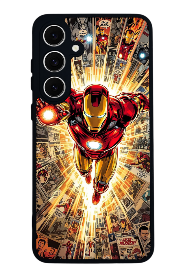 Samsung Galaxy S24 FE Uyumlu  Iron Man ( Demir Adam ) Tasarımlı Glossy Premium Kılıf