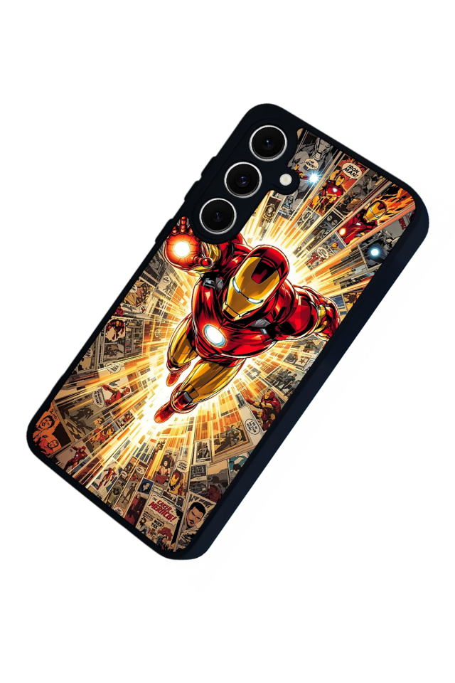 Samsung Galaxy S24 FE Uyumlu  Iron Man ( Demir Adam ) Tasarımlı Glossy Premium Kılıf