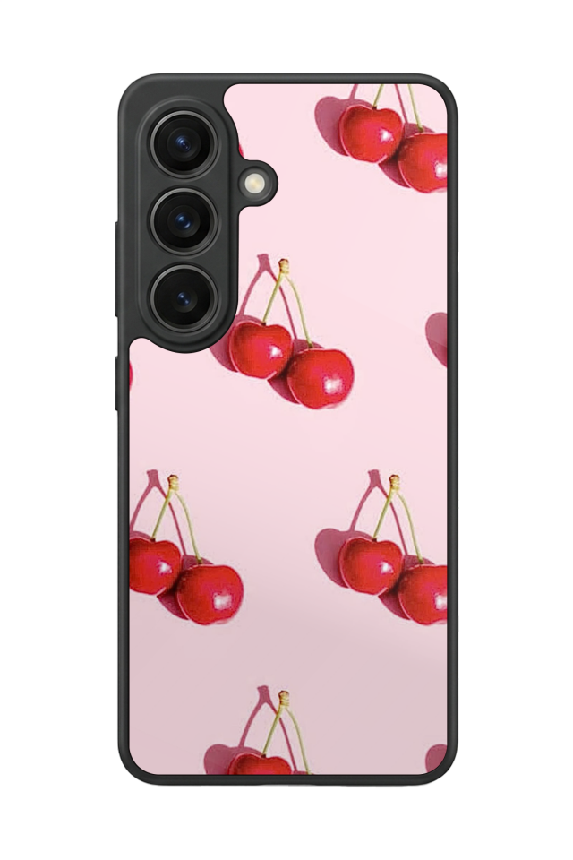 Samsung Galaxy S26 Uyumlu Kiraz Tasarımlı Glossy Premium Kılıf