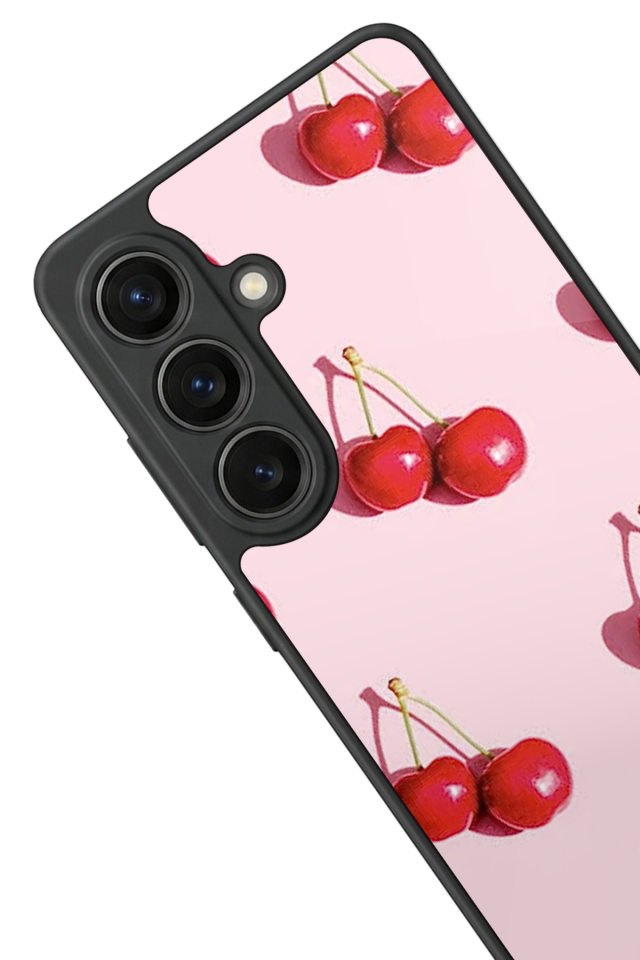 Samsung Galaxy S26 Uyumlu Kiraz Tasarımlı Glossy Premium Kılıf