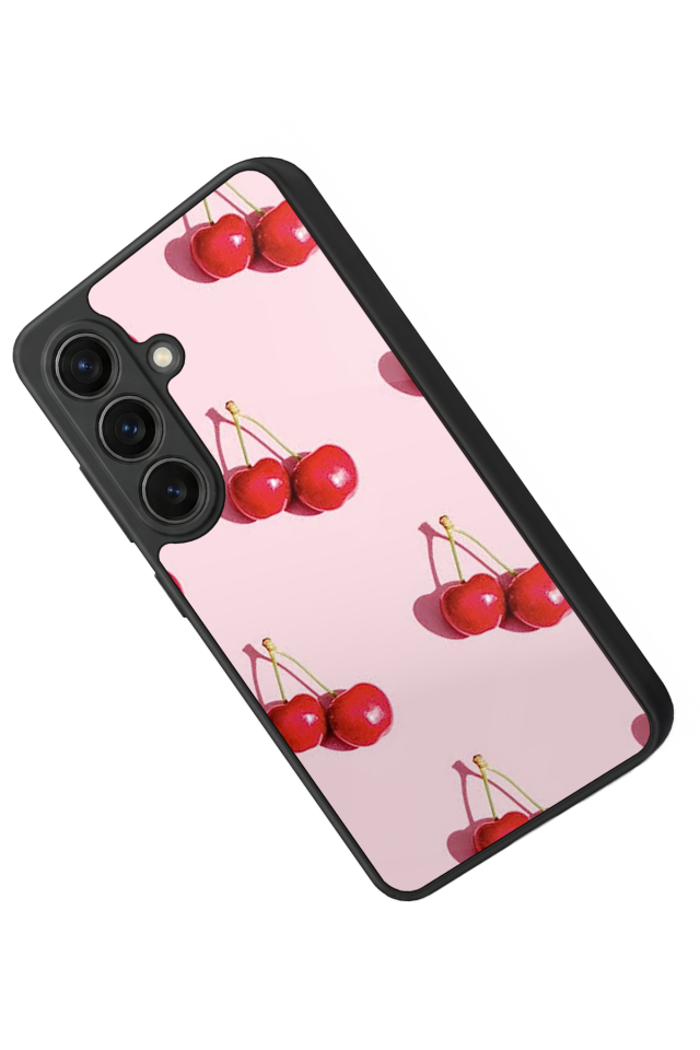 Samsung Galaxy S26 Uyumlu Kiraz Tasarımlı Glossy Premium Kılıf