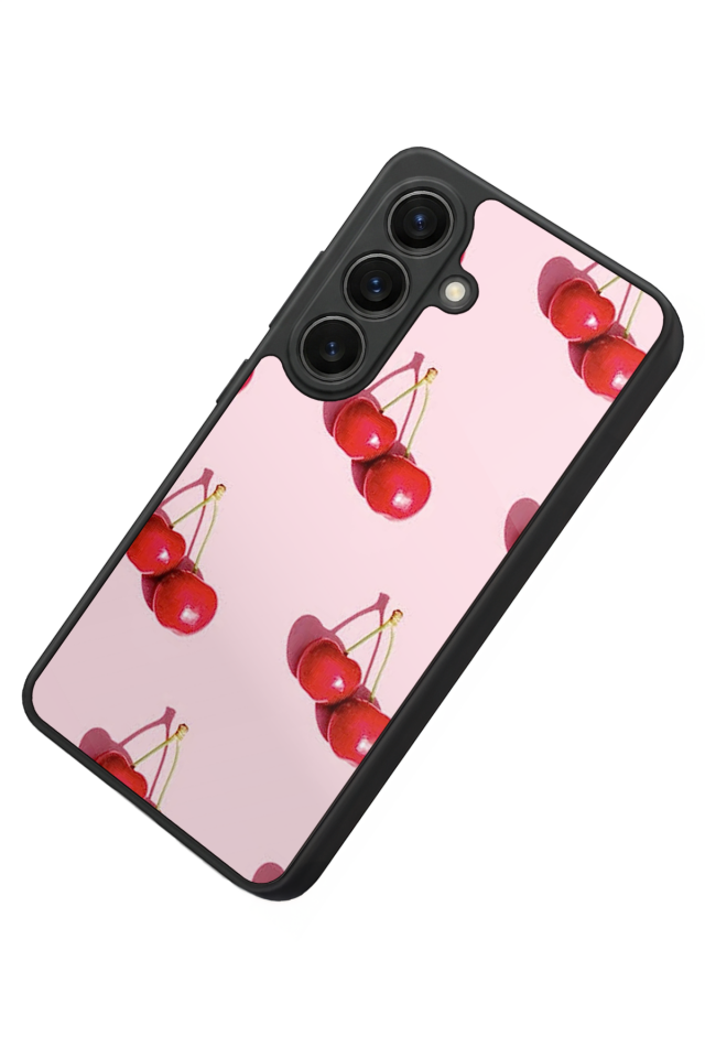Samsung Galaxy S26 Uyumlu Kiraz Tasarımlı Glossy Premium Kılıf