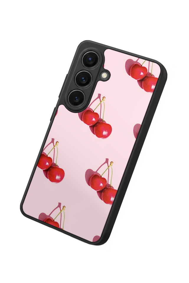 Samsung Galaxy S26 Uyumlu Kiraz Tasarımlı Glossy Premium Kılıf