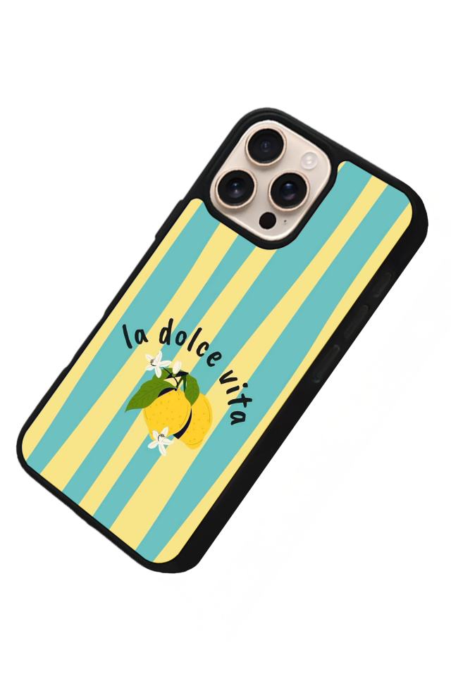 iPhone 15 Pro Uyumlu Limon Tasarımlı Glossy Premium Kılıf