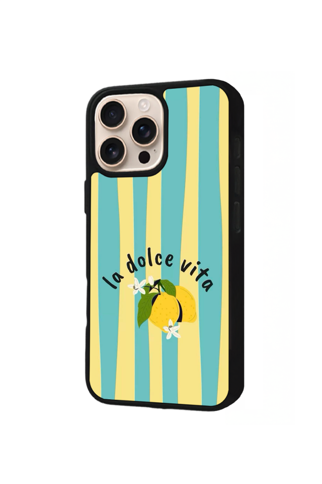 iPhone 15 Pro Uyumlu Limon Tasarımlı Glossy Premium Kılıf