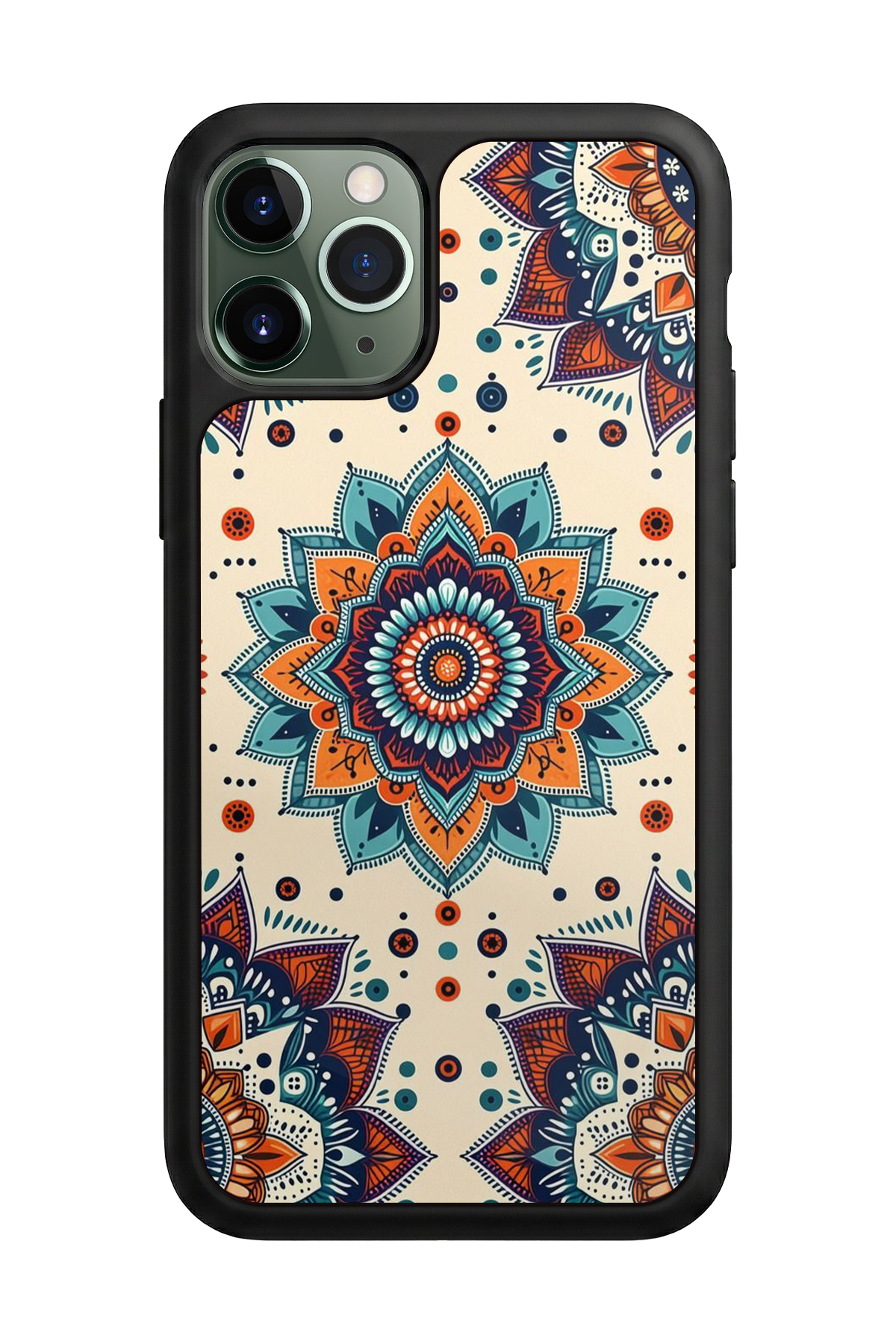 iPhone 11 Pro Max Uyumlu Mandaal Tasarımlı Glossy Premium Kılıf