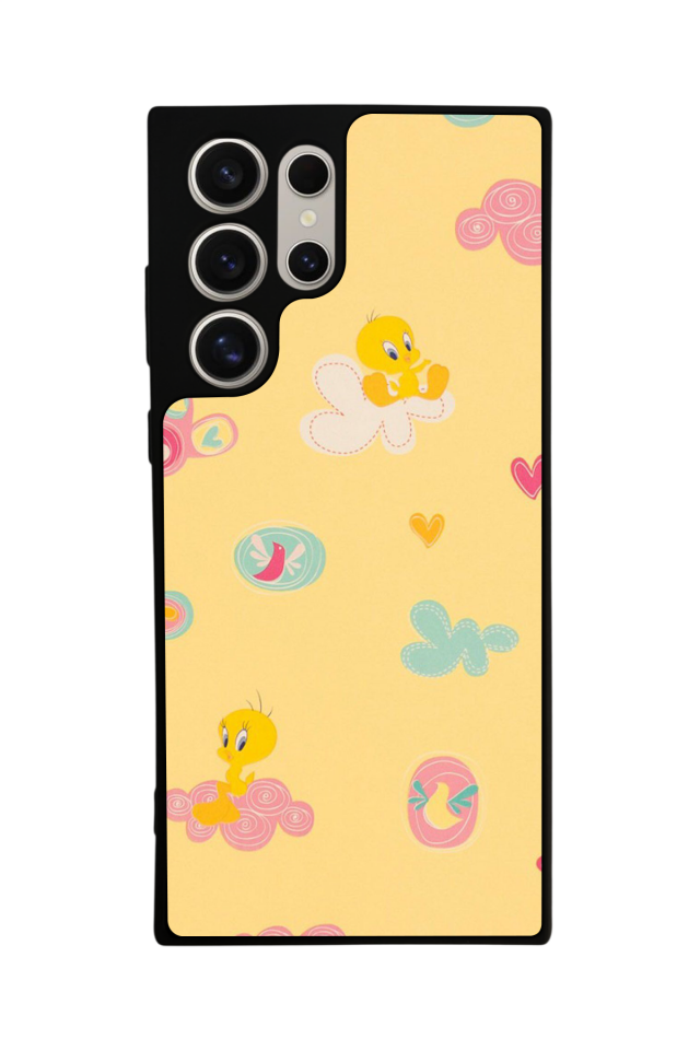 Samsung Galaxy S22 Ultra Uyumlu Tweety Tasarımlı Glossy Premium Kılıf