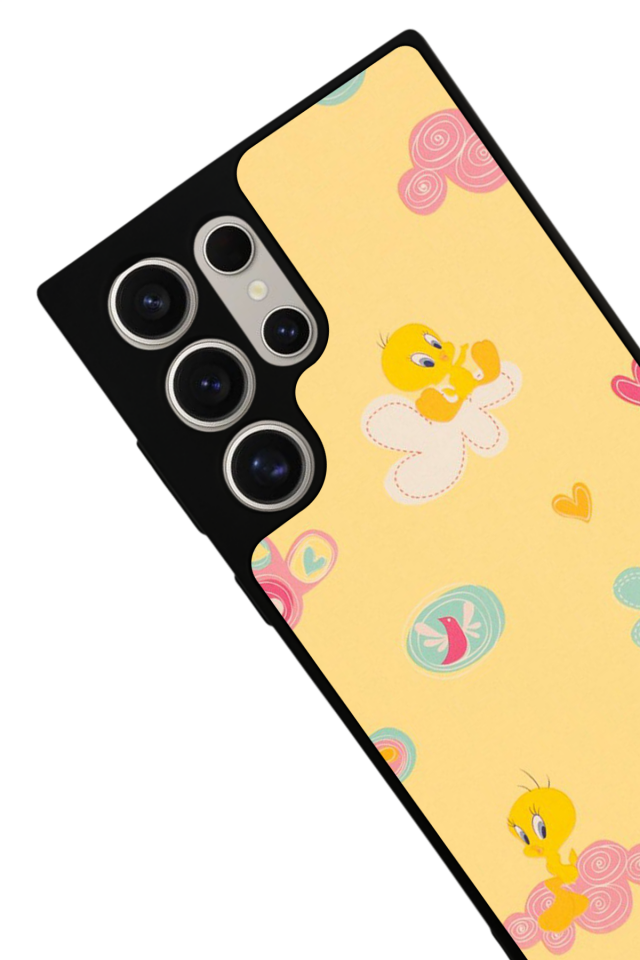 Samsung Galaxy S22 Ultra Uyumlu Tweety Tasarımlı Glossy Premium Kılıf