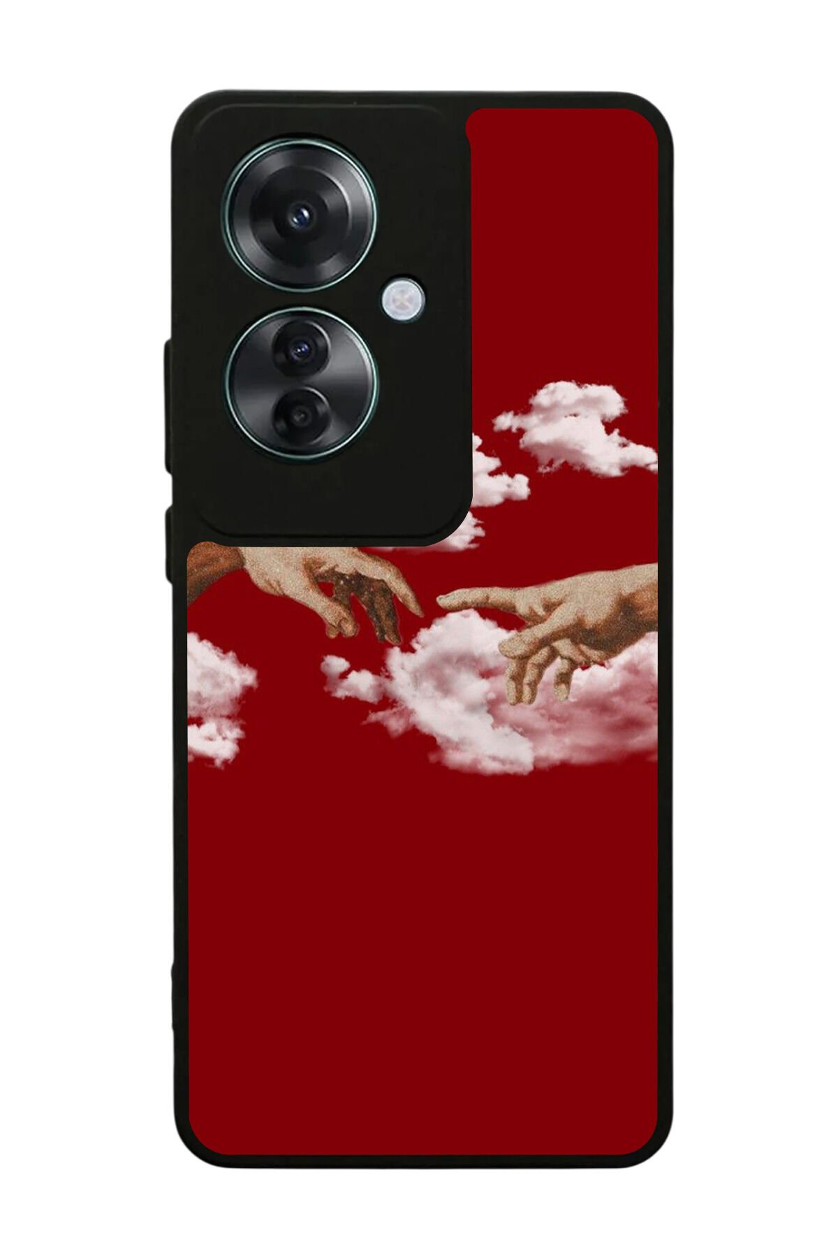Oppo Reno 11F Uyumlu Kirmizi Tasarımlı Glossy Premium Kılıf