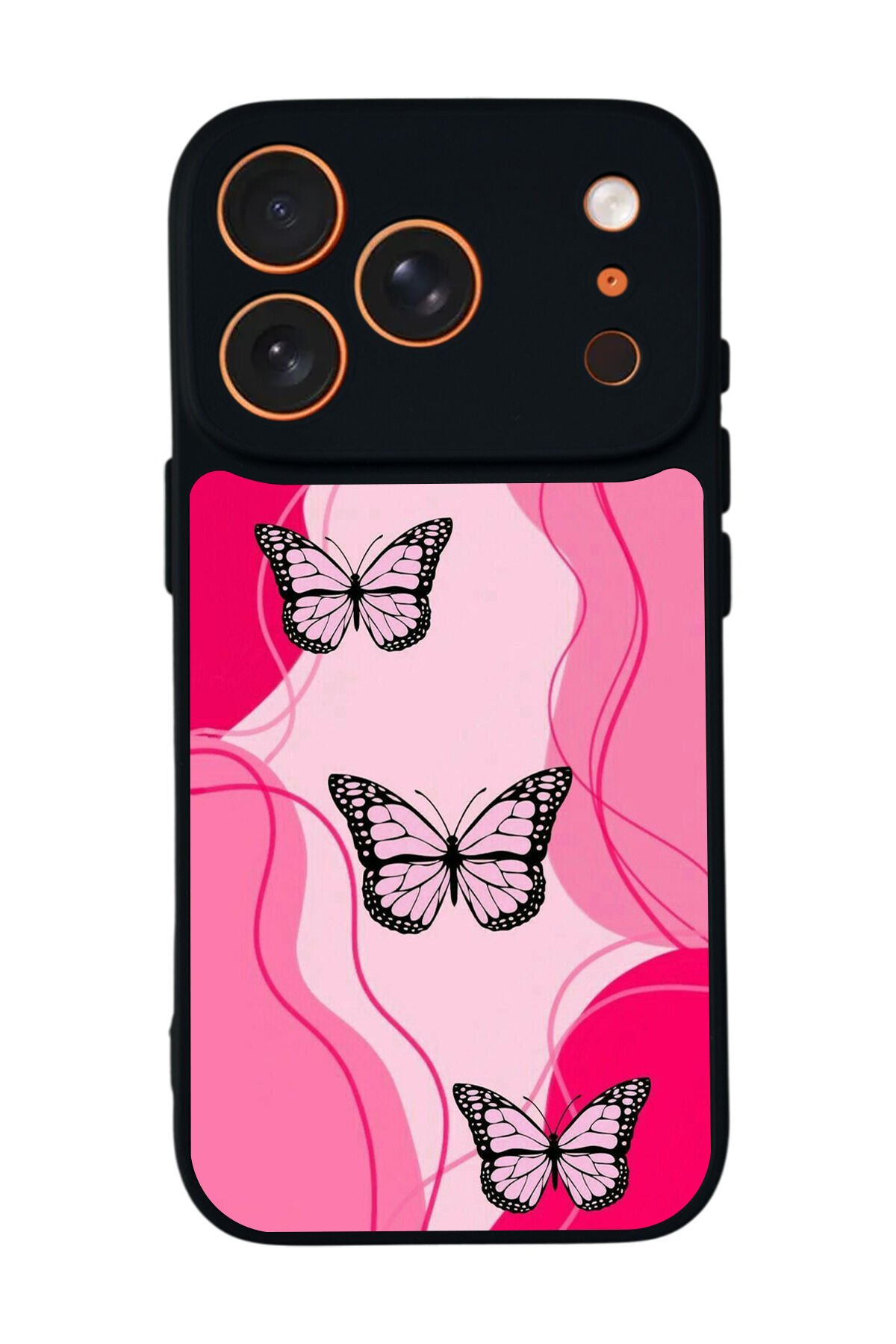 iPhone 17 Pro Max Uyumlu Kelebek Tasarımlı Glossy Premium Kılıf