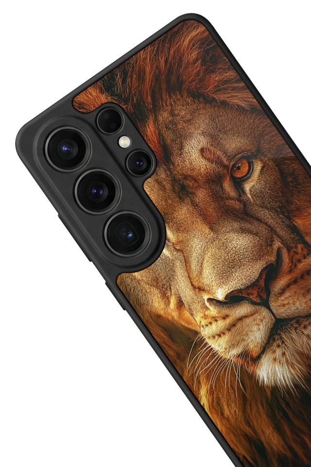 Samsung Galaxy S26 Ultra Uyumlu Aslan Tasarımlı Glossy Premium Kılıf