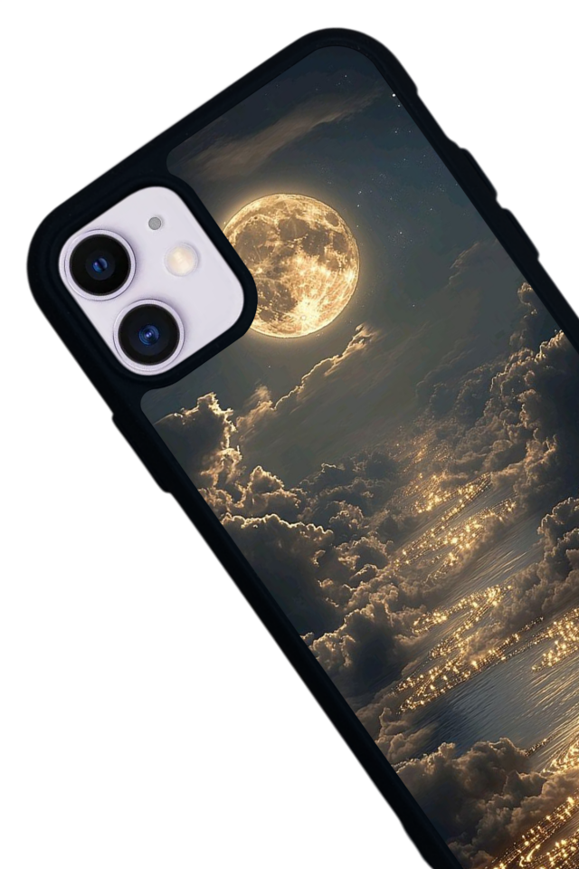 iPhone 11 Uyumlu Ay Tasarımlı Glossy Premium Kılıf