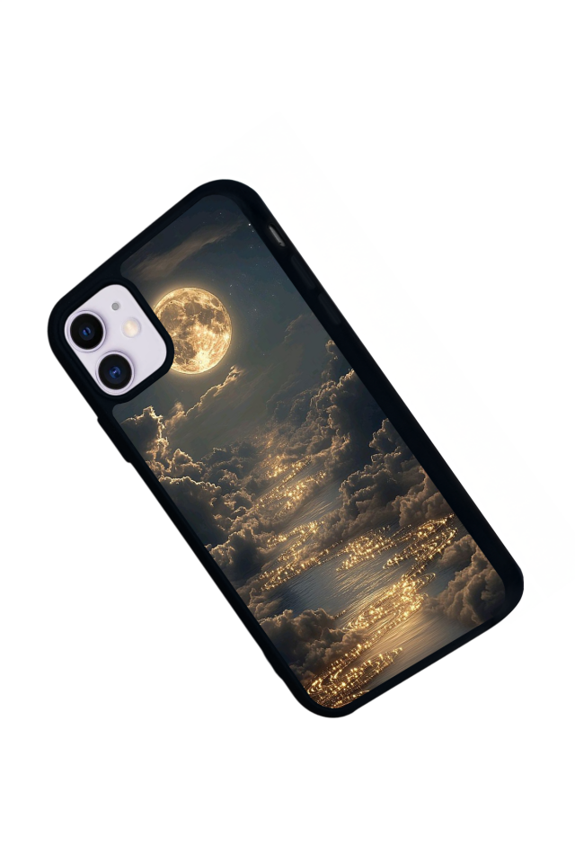 iPhone 11 Uyumlu Ay Tasarımlı Glossy Premium Kılıf