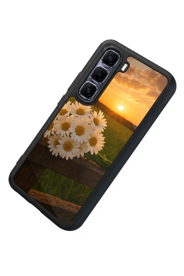 Infinix Hot 60 Pro Plus Uyumlu Cicek Tasarımlı Glossy Premium Kılıf