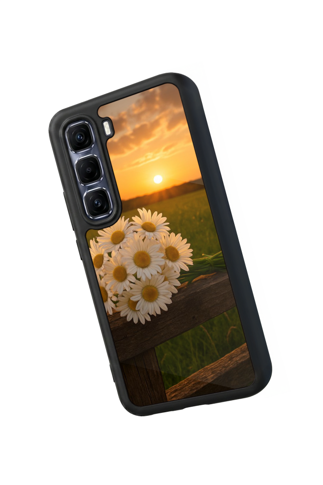 Infinix Hot 60 Pro Plus Uyumlu Cicek Tasarımlı Glossy Premium Kılıf