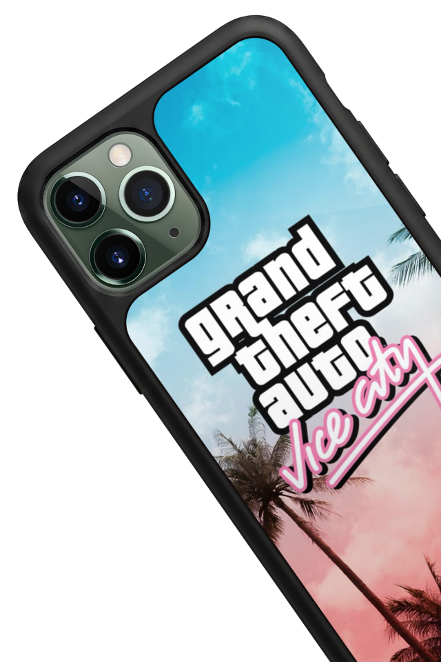iPhone 11 Pro Max Uyumlu GTA Tasarımlı Glossy Premium Kılıf