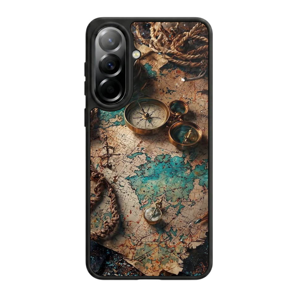 Samsung Galaxy A37 Uyumlu Harita Tasarımlı Glossy Premium Kılıf