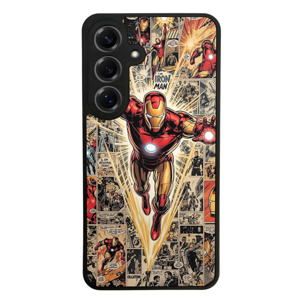 Samsung Galaxy S25 Uyumlu Iron Man ( Demir Adam ) Tasarımlı Glossy Premium Kılıf