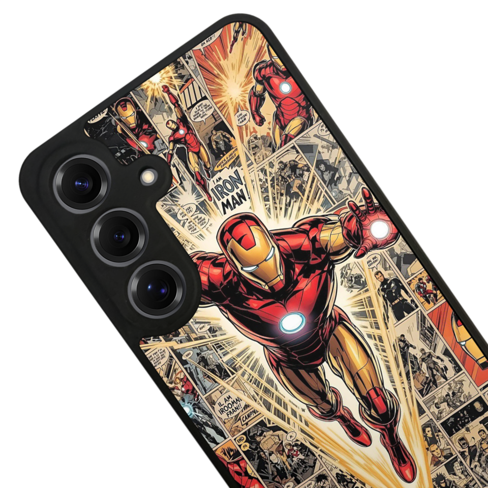 Samsung Galaxy S25 Uyumlu Iron Man ( Demir Adam ) Tasarımlı Glossy Premium Kılıf