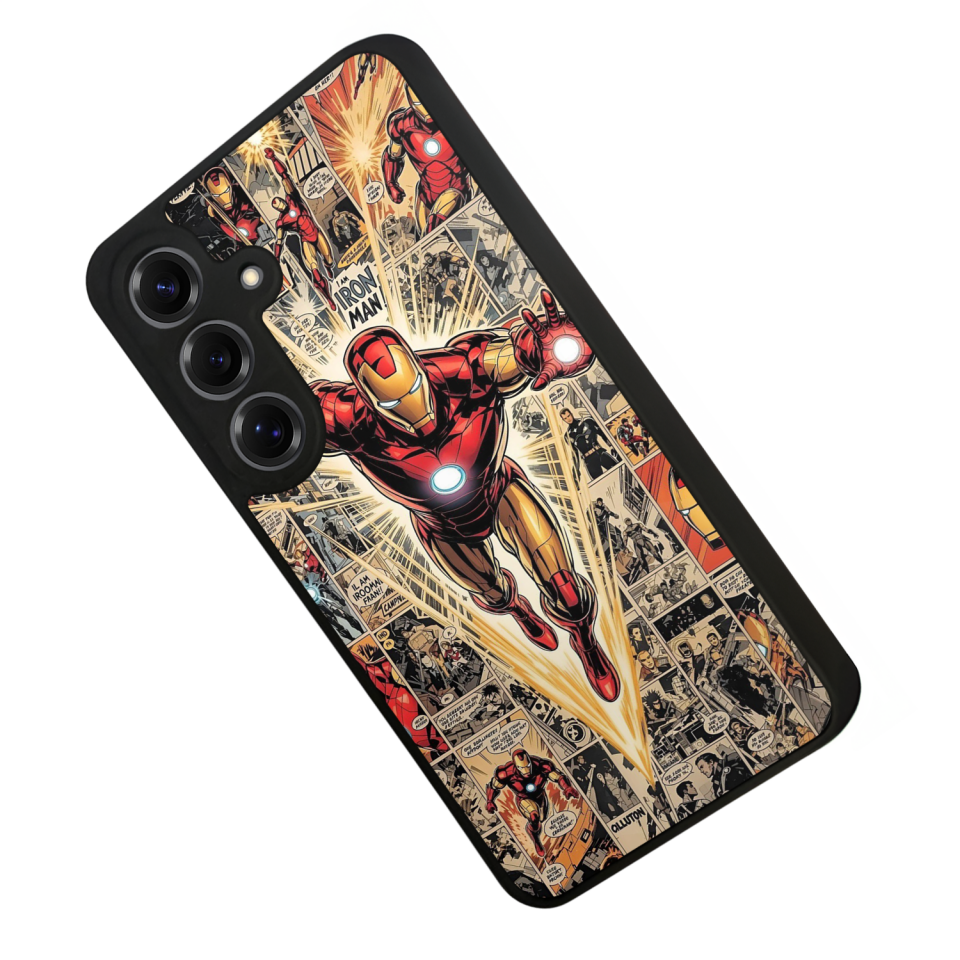 Samsung Galaxy S25 Uyumlu Iron Man ( Demir Adam ) Tasarımlı Glossy Premium Kılıf