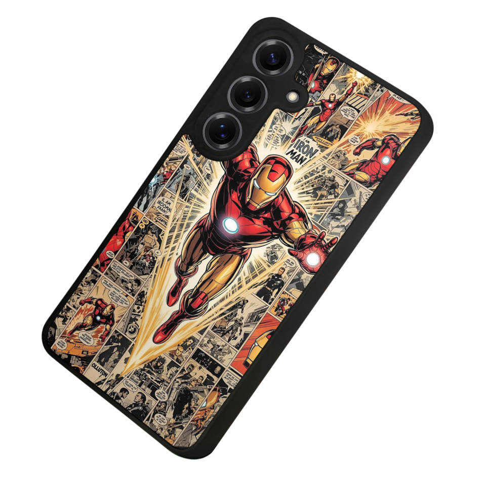 Samsung Galaxy S25 Uyumlu Iron Man ( Demir Adam ) Tasarımlı Glossy Premium Kılıf
