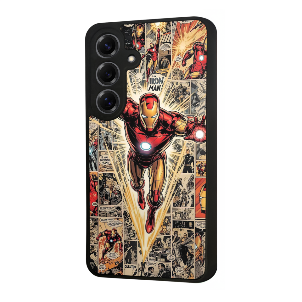 Samsung Galaxy S25 Uyumlu Iron Man ( Demir Adam ) Tasarımlı Glossy Premium Kılıf