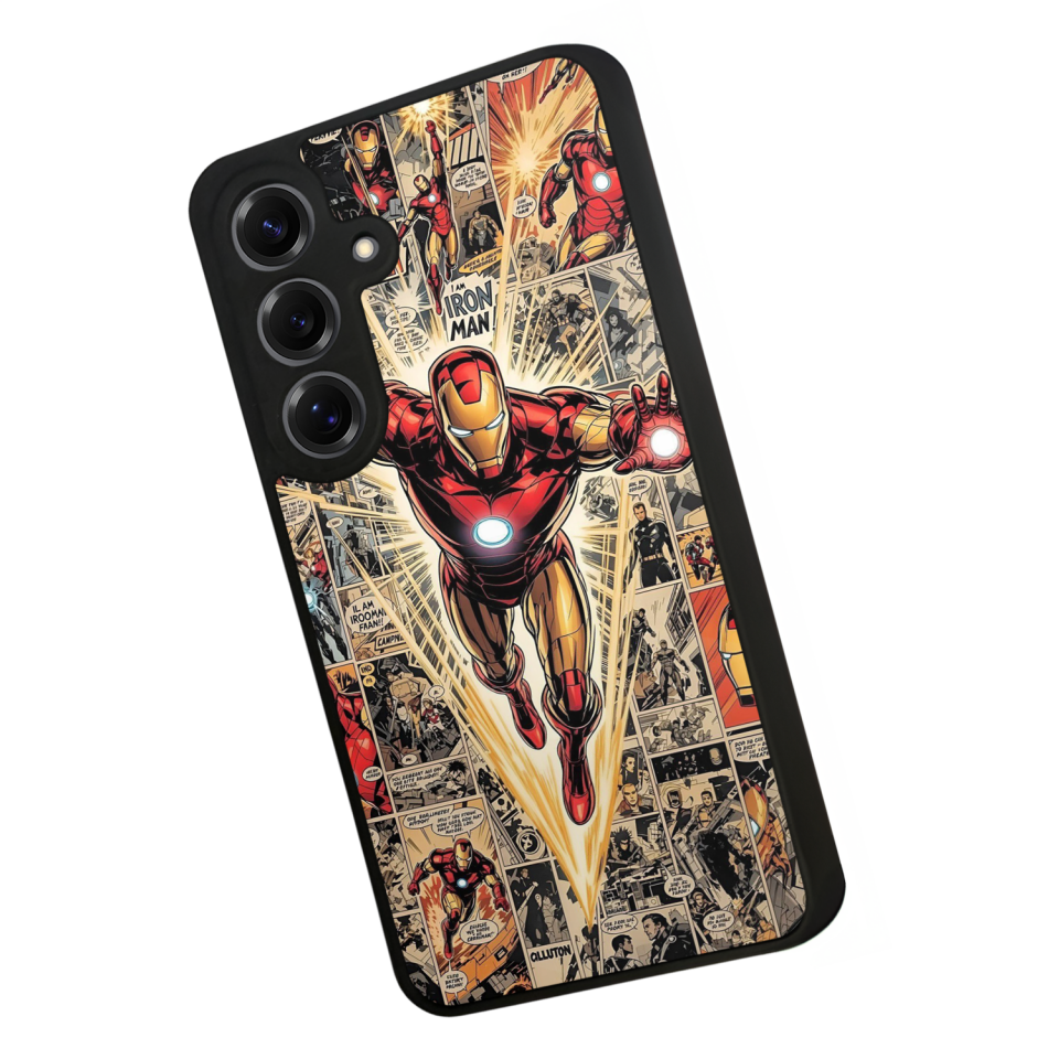 Samsung Galaxy S25 Uyumlu Iron Man ( Demir Adam ) Tasarımlı Glossy Premium Kılıf