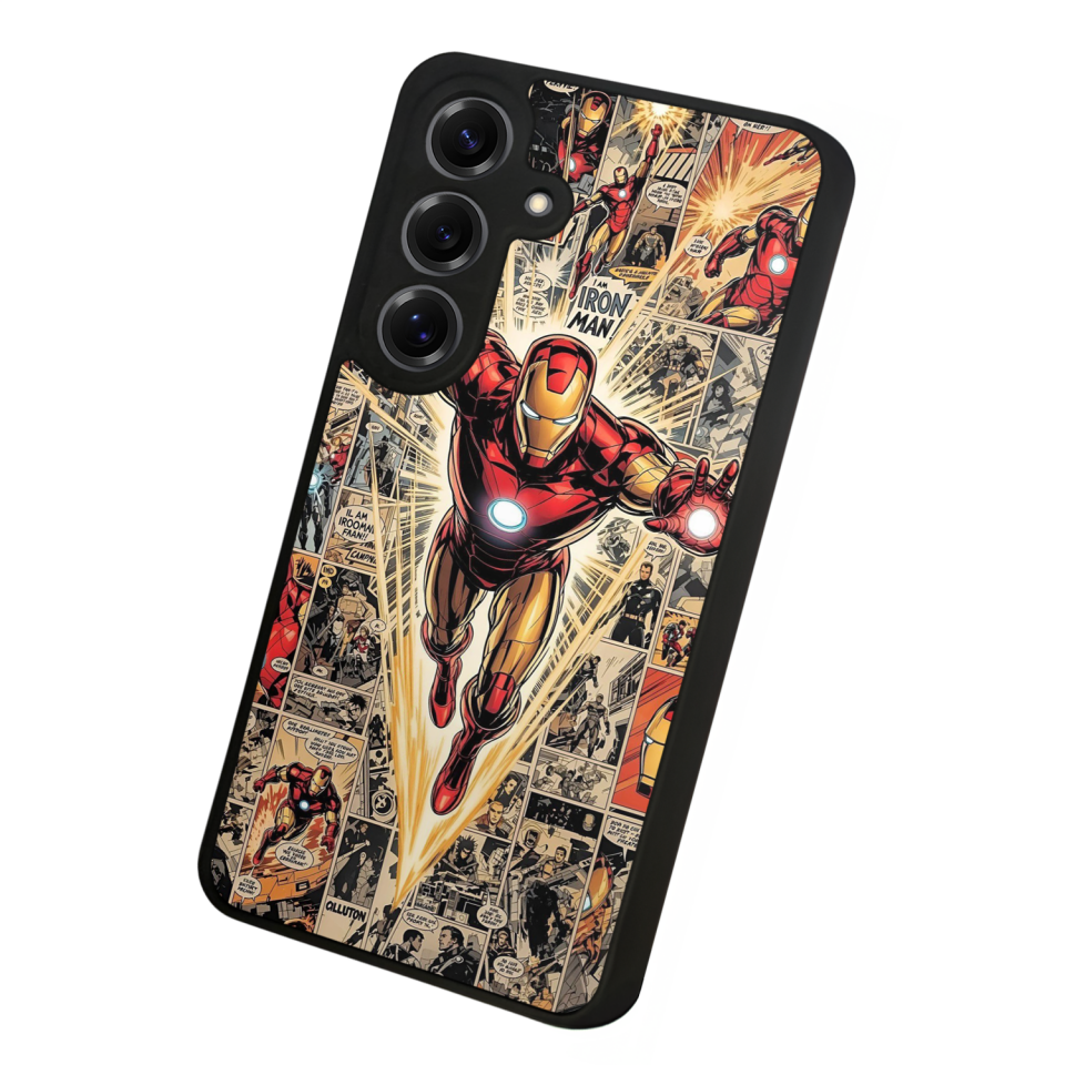 Samsung Galaxy S25 Uyumlu Iron Man ( Demir Adam ) Tasarımlı Glossy Premium Kılıf