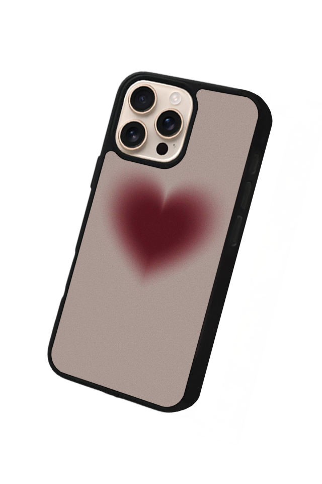 iPhone 16 Pro Uyumlu Kalp Love Tasarımlı Glossy Premium Kılıf