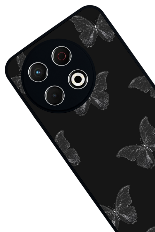 Tecno Spark 30 Pro Uyumlu Kelebek Tasarımlı Glossy Premium Kılıf