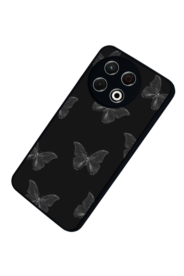 Tecno Spark 30 Pro Uyumlu Kelebek Tasarımlı Glossy Premium Kılıf