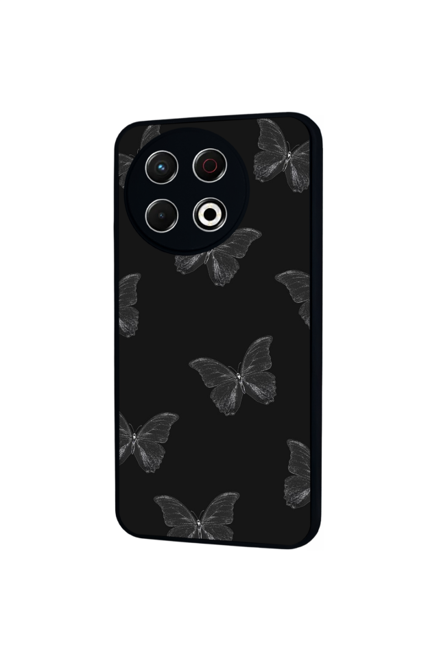 Tecno Spark 30 Pro Uyumlu Kelebek Tasarımlı Glossy Premium Kılıf