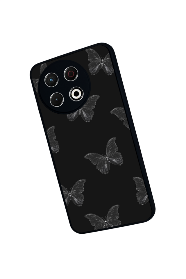 Tecno Spark 30 Pro Uyumlu Kelebek Tasarımlı Glossy Premium Kılıf