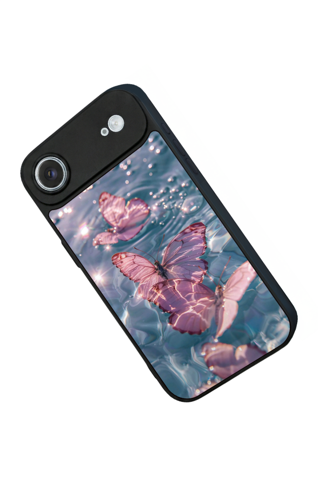 iPhone 17 Air Uyumlu Kelebek Tasarımlı Glossy Premium Kılıf