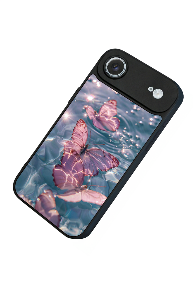 iPhone 17 Air Uyumlu Kelebek Tasarımlı Glossy Premium Kılıf