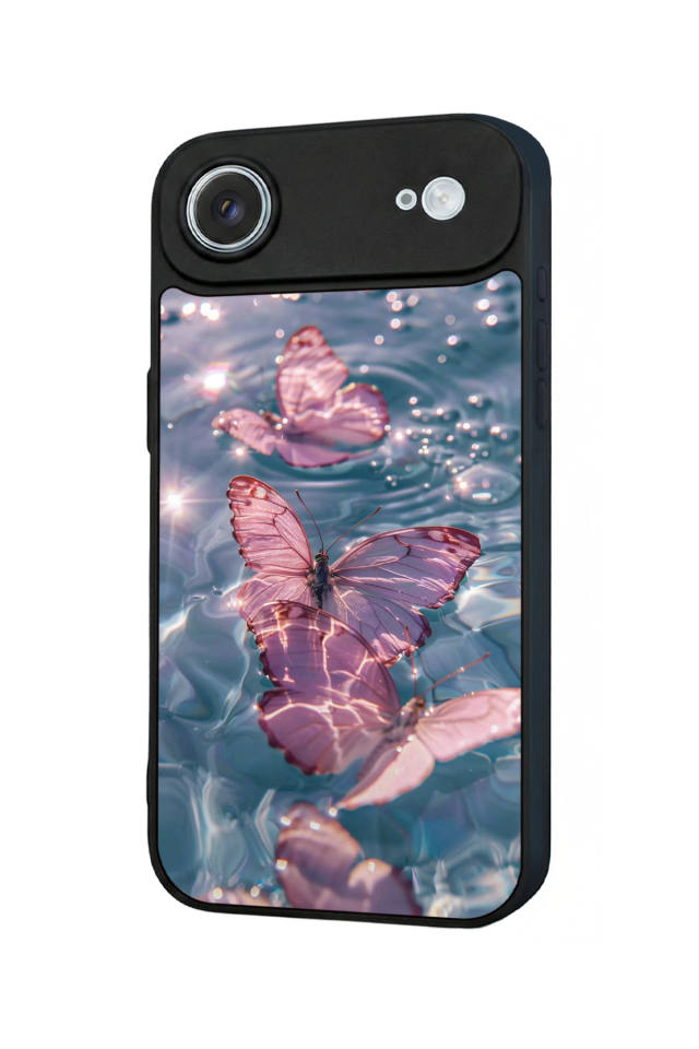 iPhone 17 Air Uyumlu Kelebek Tasarımlı Glossy Premium Kılıf