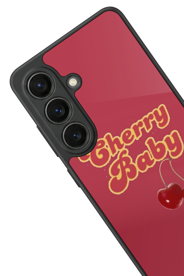 Samsung Galaxy S26 Uyumlu Kiraz Tasarımlı Glossy Premium Kılıf