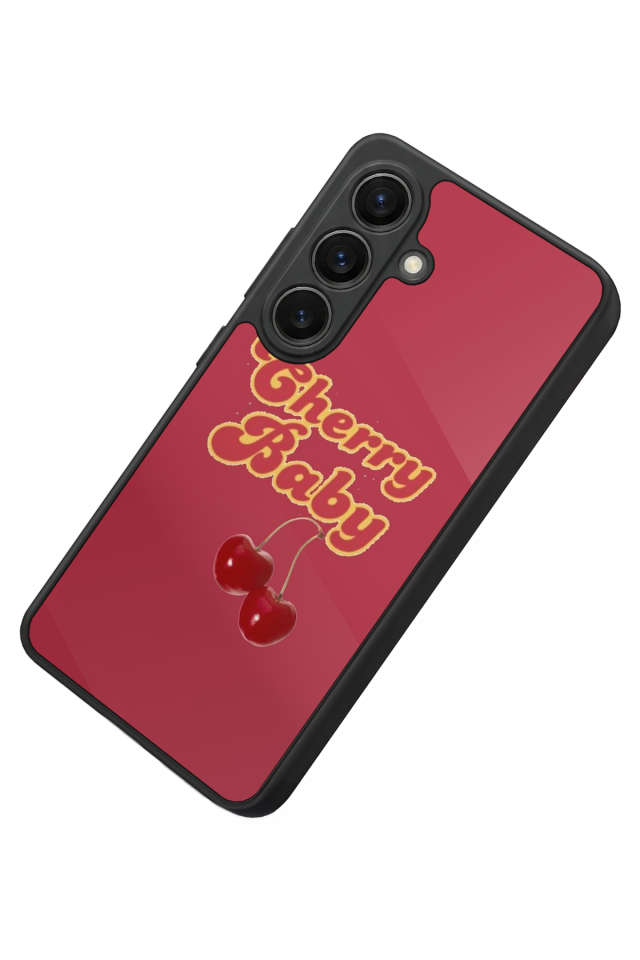 Samsung Galaxy S26 Uyumlu Kiraz Tasarımlı Glossy Premium Kılıf