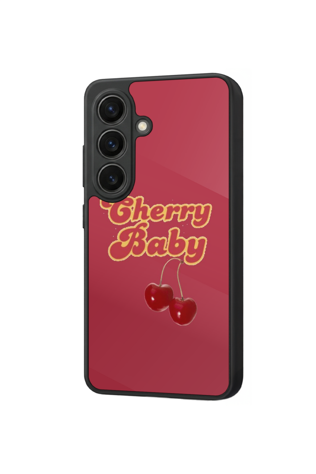 Samsung Galaxy S26 Uyumlu Kiraz Tasarımlı Glossy Premium Kılıf