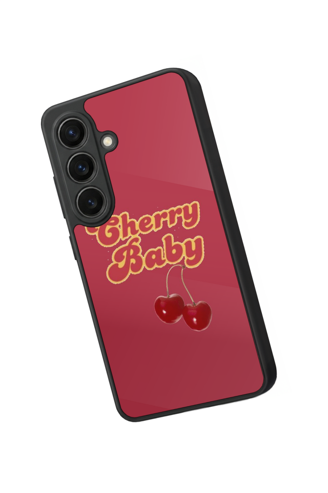Samsung Galaxy S26 Uyumlu Kiraz Tasarımlı Glossy Premium Kılıf