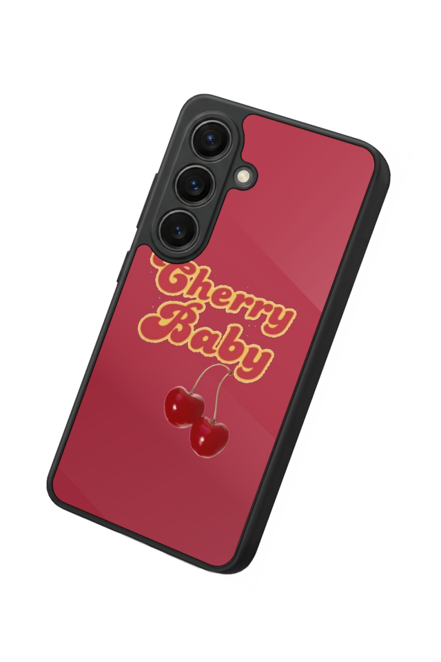 Samsung Galaxy S26 Uyumlu Kiraz Tasarımlı Glossy Premium Kılıf